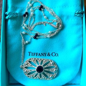 Tiffany and co. 24 inch onyx necklace